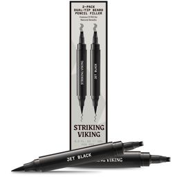 Striking Viking Bartauffüllstift - Doppelspitze (2er-Pack) - Jet Schwarz