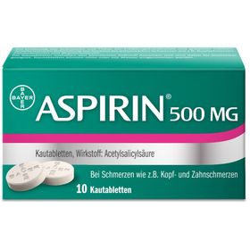 Aspirin® Kautabletten zur Direkteinnahme bei Schmerzen wie z. B. Kopf- und Zahnschmerzen