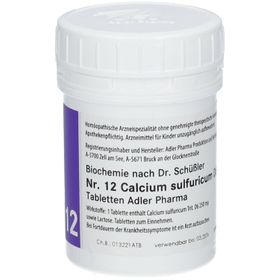 Adler Schüssler Salze Nr. 12 Calcium sulfuricum D6