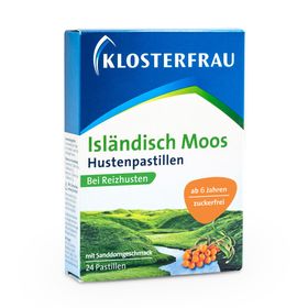 KLOSTERFRAU Isländisch Moos Hustenpastillen Sanddorngeschmack