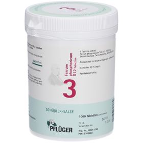 Schüßler-Salze 3 Ferrum phosphoricum D12 Tabletten