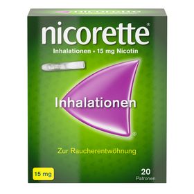 nicorette®  Inhalationen 15mg - Jetzt 5€ Rabatt sichern mit dem Gutscheincode „nicorette5“