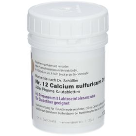 Adler Schüssler Salze Nr. 12 Calcium sulfuricum D6 Kautabletten