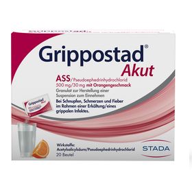 Grippostad® Akut bei Schnupfen und erkältungsbedingten Schmerzen & Fieber, vegan