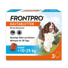 FRONTPRO® Kautablette für Hunde (>10-25kg) - Jetzt 10% sparen mit dem Code „front10“ 