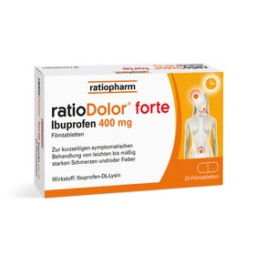 ratioDolor® forte Ibuprofen 400 mg Filmtabletten - Jetzt 10% sparen mit dem Code ratiodolor10*