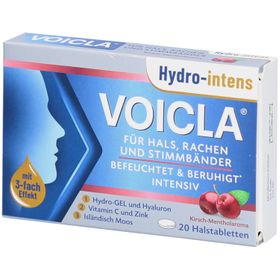 Voicla Hydro-intens – 20 Halstabletten mit Vitamin C, Zink & Moos