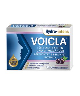 Voicla Hydro-intens – Halstabletten Johannisbeere mit Vitamin C, Zink & Moos