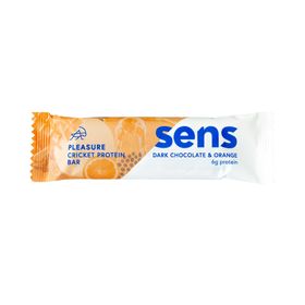 SENS Pleasure Proteinriegel mit Grillenmehl - Dunkle Schokolade & Orange
