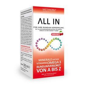 Metanorm All In Trinkemulsion Kirsche – Vitamine & Omega 3 von A bis Z