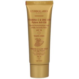 L'Erbolario VITAMIN C & 24K GOLD getönte Tagescreme LSF15 hell