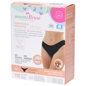 masmi Reuse® Menstruationsslip Modern Schwarz – Hohe Saugkraft