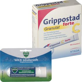 Grippostad forte Granulat und WICK Inhalierstift