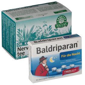 DR. KOTTAS Nerven-Schlaf-Tee 20 Filterbeutel + Baldriparan® Für die Nacht 30 Tabletten