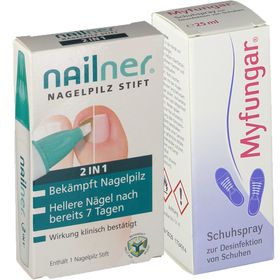 nailner® Nagelpilz Stift 2 in 1 + Myfungar® Schuhspray 25 ml