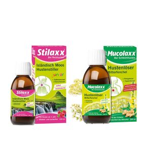 Stilaxx® Hustenstiller junior + Mucolaxx® Hustenlöser