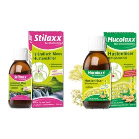 Stilaxx® Isländisch Moos Hustenstiller + Mucolaxx® Hustenlöser