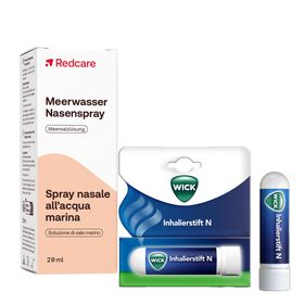 WICK Inhalierstift + Redcare Meerwasser-Nasenspray