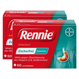 Rennie® Spearmint Lutschtabletten bei Sodbrennen und saurem Aufstoßen