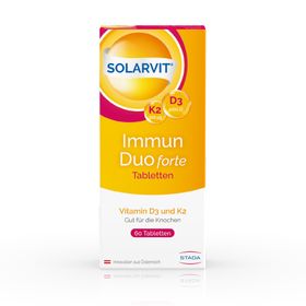 Solarvit® Immun Duo forte Tabletten D3 K2 Vitamin D3 & K2 fürs Immunsystem, hochdosiert