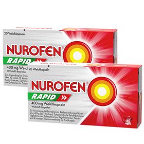 NUROFEN® Rapid Weichkapseln 400mg Ibuprofen bei Schmerzen - für langanhaltende Schmerzlinderung