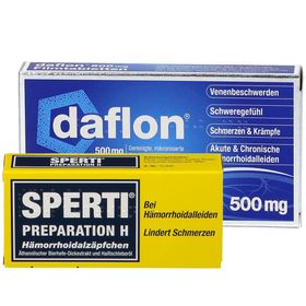 Daflon 500 mg Filmtabletten + SPERTI® Preparation H Hämorrhoidalzäpfchen