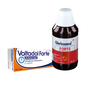 Chlorhexamed® FORTE alkoholfrei 2 mg/ml + Voltadol® Forte Schmerzgel