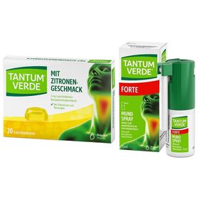 TANTUM VERDE® Halspastillen Zitrone + TANTUM VERDE® FORTE Mundspray - Jetzt 20% sparen mit dem Code tantum20*