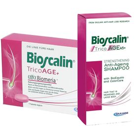 BIOSCALIN® TricoAGE+ mit alfa Biomeria® + Bioscalin® TricoAGE45+ Shampoo