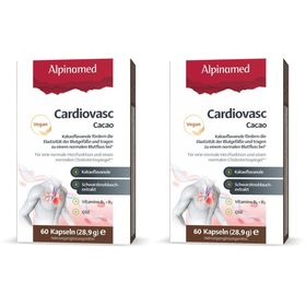 Alpinamed® Cardiovasc Cacao unterstützt Herz und Gefäße mit Kakaoextrakt, Schwarzknoblauchextrakt und Coenzym Q10, vegan