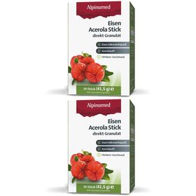 Alpinamed® Eisen Acerola Sticks unterstützen bei Eisenmangel und Mehrbedarf, ab 10 Jahren geeignet, vegan
