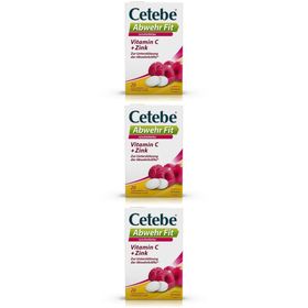 Cetebe® Abwehr Fit Lutschtabletten Vitamin C und Zink, Immunsystem Unterstützung