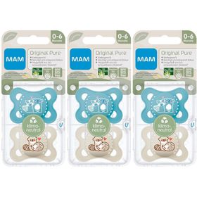 MAM Original Pure Silikonschnuller 0-6 Monate (Farbe/Motiv nicht wählbar)