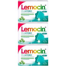 Lemocin® ProHYDRO für zwischendurch – Lutschtabletten mit Vitamin C, Biotin und Eibischwurzelextrakt zur Beruhigung und Befeuchtung von Hals und Rachen. Vegan, zuckerfrei, ab 4 Jahren