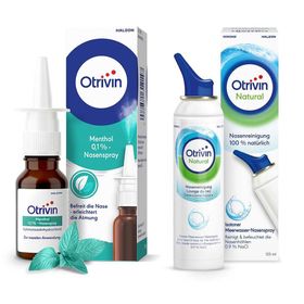 Otrivin® Nasenspray Menthol 0,1% + Otrivin® Natural Nasenspray zur Nasenreinigung