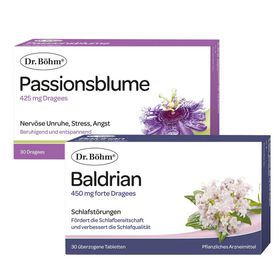 Dr. Böhm® Baldrian 450 mg forte Dragees + Dr. Böhm® Passionsblume