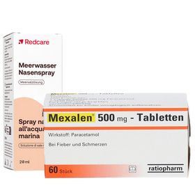 Mexalen® 500 mg Tabletten + Redcare Meerwasser Nasenspray