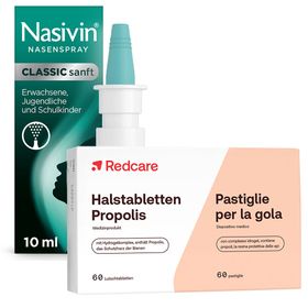 Redcare Halstabletten Propolis + Nasivin® Classic Sanft 0,05% Nasenspray