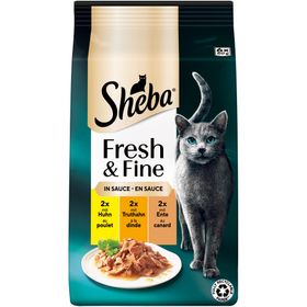 SHEBA® Fresh & Fine in Sauce mit Huhn und Truthahn