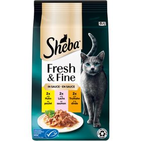 SHEBA® Fresh & Fine in Sauce mit Huhn und Lachs MSC