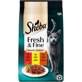 SHEBA® Fresh & Fine in Sauce mit Rind und Huhn