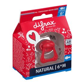 difrax® Schnuller Natural +6 Monate -  I Love Papa