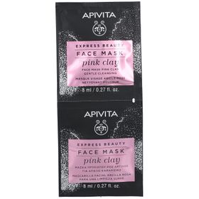 APIVITA EXPRESS BEAUTY Sanfte Reinigungsmaske für das Gesicht mit rosa Tonerde