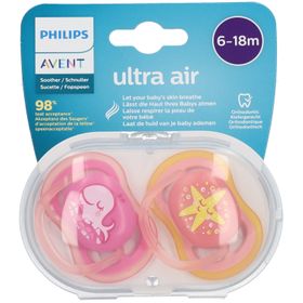 PHILIPS Avent Ultra Air Schnuller 6-18 Monate, Animals