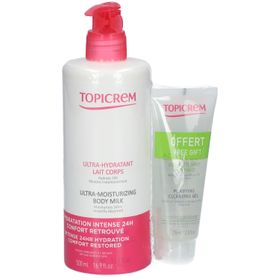 Topicrem Ultra Hydraterende Bodymilk + AC Zuiverende Reinigingsgel GRATIS