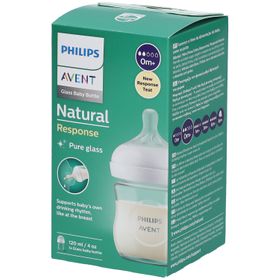 PHILIPS Avent Natural Response Babyflasche aus Glas 120 ml