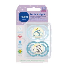 MAM Perfect Night Schnuller Silikon Blau 6-16