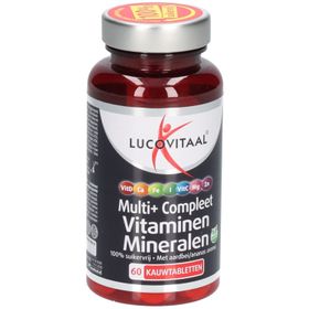 Lucovitaal Multi+ Compleet vitaminen mineralen 60 kauwtabletten