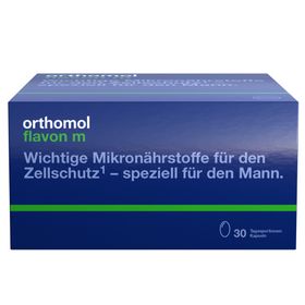 Orthomol Flavon m - Mikronährstoffe für Männer - Zellschutz mit Vitaminen, Selen, Zink, Omega-3-Fettsäure und Folsäure - Kapseln