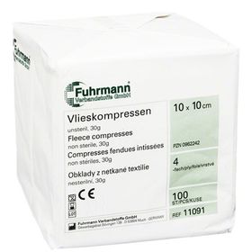 Vlieskompressen Fuhrmann® 10 x 10 cm 4 fach unsteril